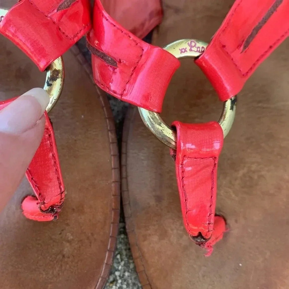 Lily Pulitzer Pink thong flats size 8 - Picture 3 of 9